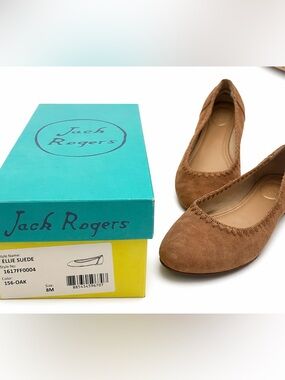 Jack Rogers Brown Suede Ballet Flats Size 8